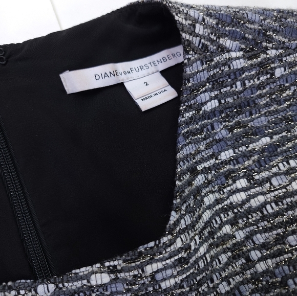 Diane Von Furstenberg Grey Tweed  Dress 2 - Picture 6 of 13